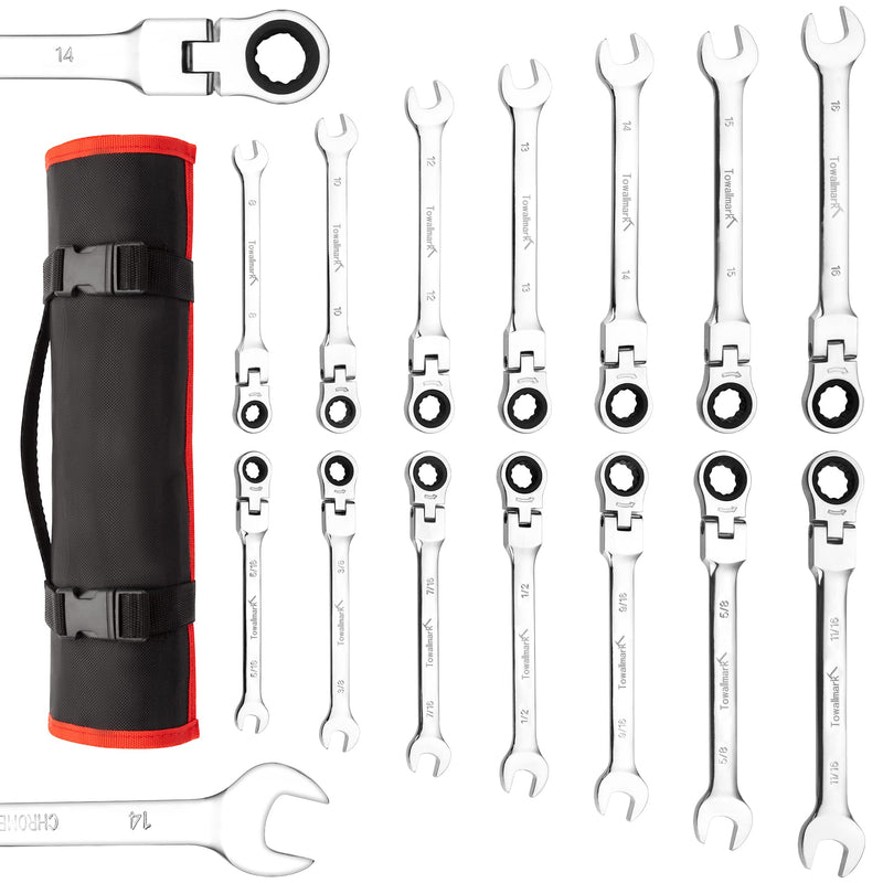 GAOMON 14-Piece Flex-Head Ratcheting Wrench Set