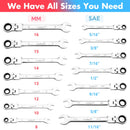 GAOMON 14-Piece Flex-Head Ratcheting Wrench Set