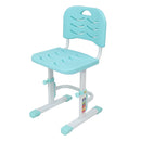 GAOMON Kids Desk Chair Set 80cm Hand-operated Lifting Table Top Blue Green