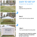 GAOMON 3-Sided Waterproof Assembled Tent Large Space with Spiral Tubes for Wedding Camping Parking
