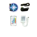 GAOMON TV Stand with Colorful Light Strip Wall-mounted TV Cabinet Black