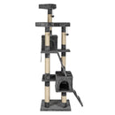 GAOMON 66 Inch Sisal Cat Climbing Frame Cat Tree Tower Cat Pet Toy GREY