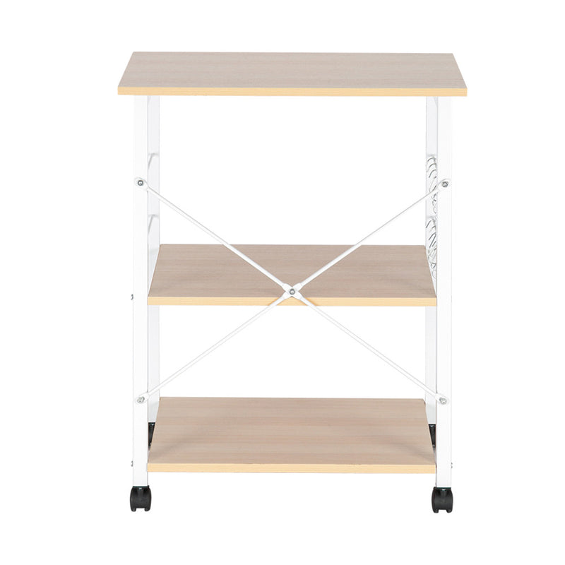 GAOMON 3 Layer Movable Microwave Oven Rack 60*40*73cm White
