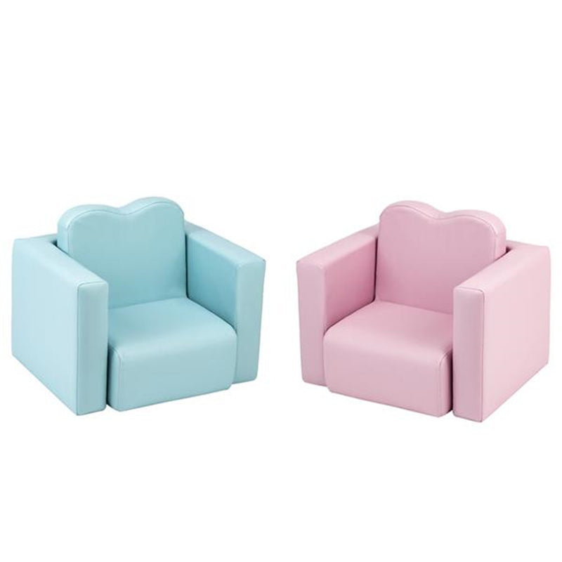 GAOMON Single Kids Sofa 2-in-1 Rectangular 49*32*39cm Modern Pink