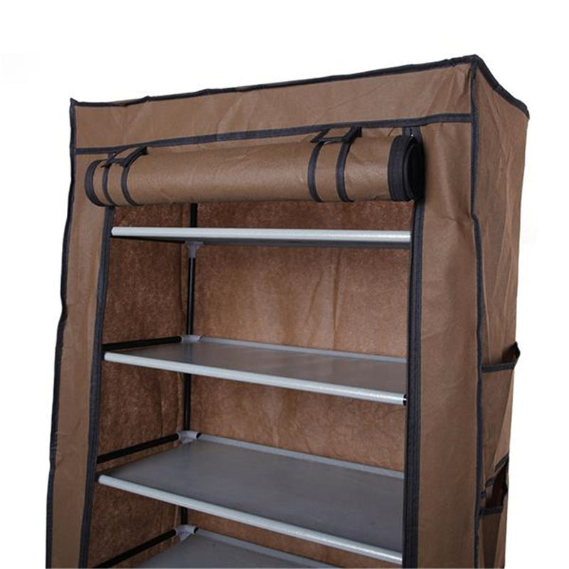 GAOMON 10-tiers Shoe Rack Closet Shoe Storage Cabinet Organizer Brown