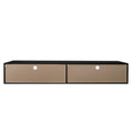GAOMON TV Stand with Colorful Light Strip Wall-mounted TV Cabinet Black