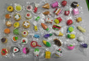 GAOMON 50pcs Cute Food Fruits Mini Pencil Erasers Set for Children