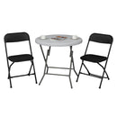 GAOMON 5pcs Folding Chair Plastic Portable Stackable Patio Stool Black