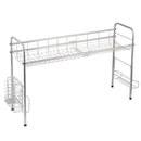 GAOMON Single Layer Bowl Rack Shelf Dish Drainer Kitchen Organizer Silver