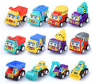 GAOMON 12pcs Easter Eggs Filled with Pull-Back Construction Vehicles Easter Toy Set