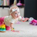 GAOMON Baby Rattle Set 4Pcs Wrist Rattle and Socks Toys Set Pig and Puppy