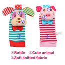 GAOMON Baby Rattle Set 4Pcs Wrist Rattle and Socks Toys Set Pig and Puppy