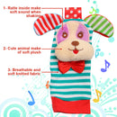 GAOMON Baby Rattle Set 4Pcs Wrist Rattle and Socks Toys Set Pig and Puppy
