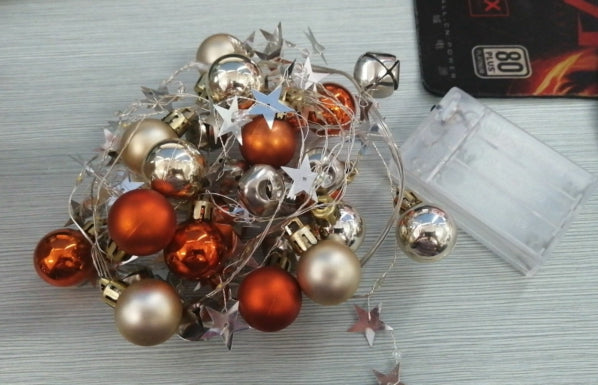 GAOMON 2pcs Bulb and Bell Garland Lights Strings Set Warm White