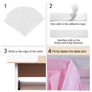 GAOMON 5 Layers 6FT Gradient Pink Chiffon Wave Table Skirt for Wedding Party Supplies