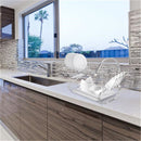 GAOMON 2-Tier Dish Drying  Rack Rust-proof Dish Rack Utensil Holder Silver