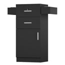 GAOMON Salon Locker Cabinet Storage Cart Hair Dryer Rack Drawer Black