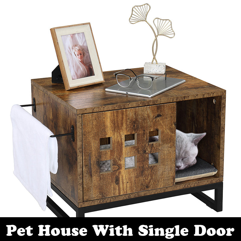 GAOMON Pet House with Single Door 50.7*41*41.5cm Rectanglar Cat Dog Net