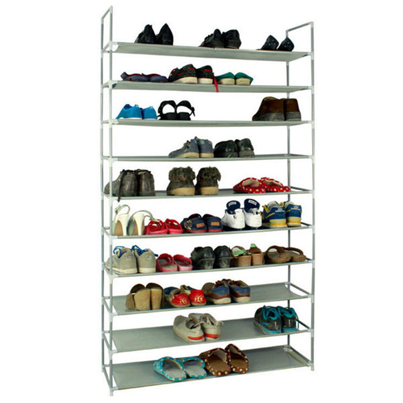 GAOMON 10 Layers Shoe Rack 100cm Household Portable GREY