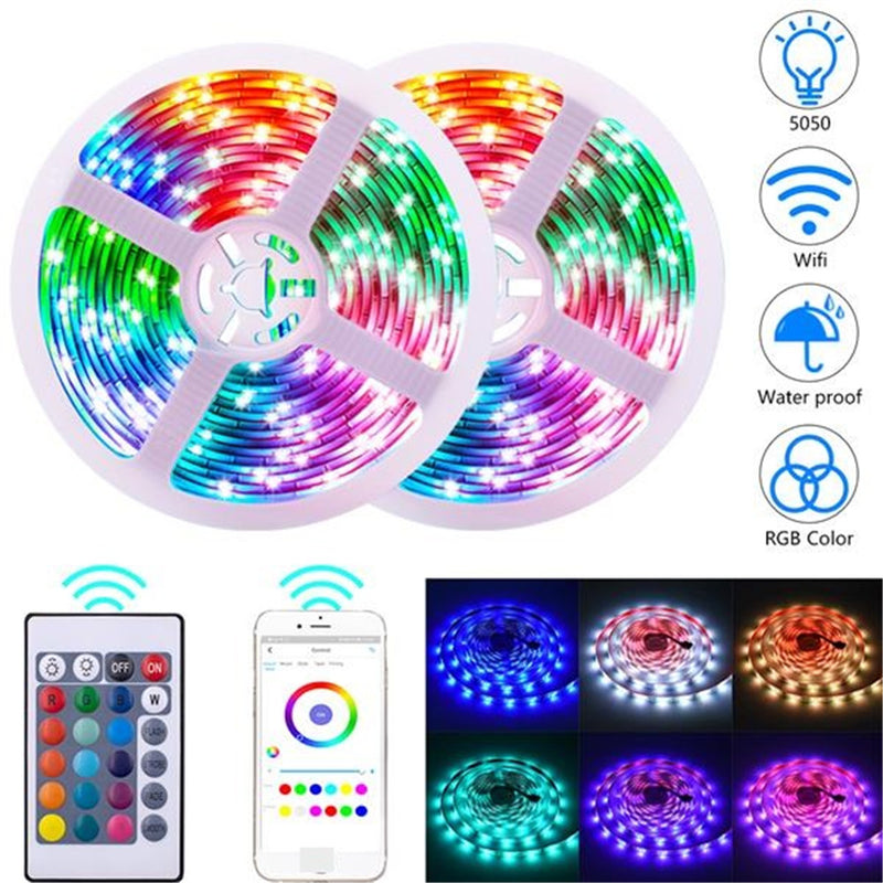 GAOMON 10m 300leds RGB Strip Light 24 keys WIFI Controller