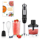 GAOMON 800W Immersion 5-in-1 Hand Blender 12 Speed Stainless Steel Stick Blender with Turbo Mode