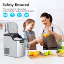 GAOMON 44Lbs Nugget Ice Maker Stainless Steel Countertop Ice Machine for Home Office Bar