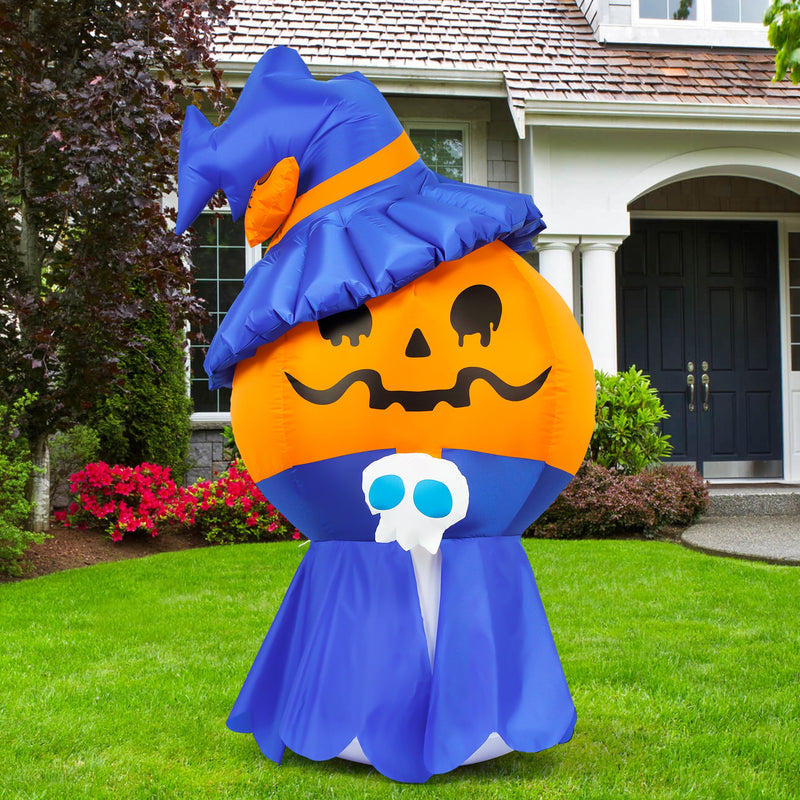 GAOMON 5ft Halloween Decorations Outdoor Inflatable Mr.Pumpkin
