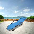 GAOMON Portable Camping Outdoor Seat Lounge Travel Folding Dual-use Extended Recliner Blue