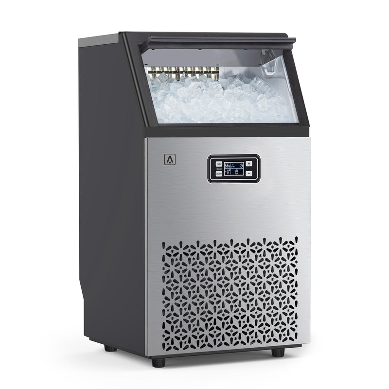 GAOMON 100LBS Commercial Ice Maker Machine Under Counter Stainless Steel Ice Machine