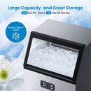 GAOMON 100LBS Commercial Ice Maker Machine Under Counter Stainless Steel Ice Machine