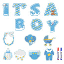 GAOMON 14PCS Its a Boy Baby Shower Yard Sign with Stakes Waterproof Gender Reveal Yard Sign