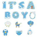 GAOMON 14PCS Its a Boy Baby Shower Yard Sign with Stakes Waterproof Gender Reveal Yard Sign