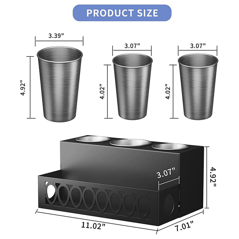 GAOMON Hair Dryer Storage Rack Bracket with 4 Compartments Waterproof