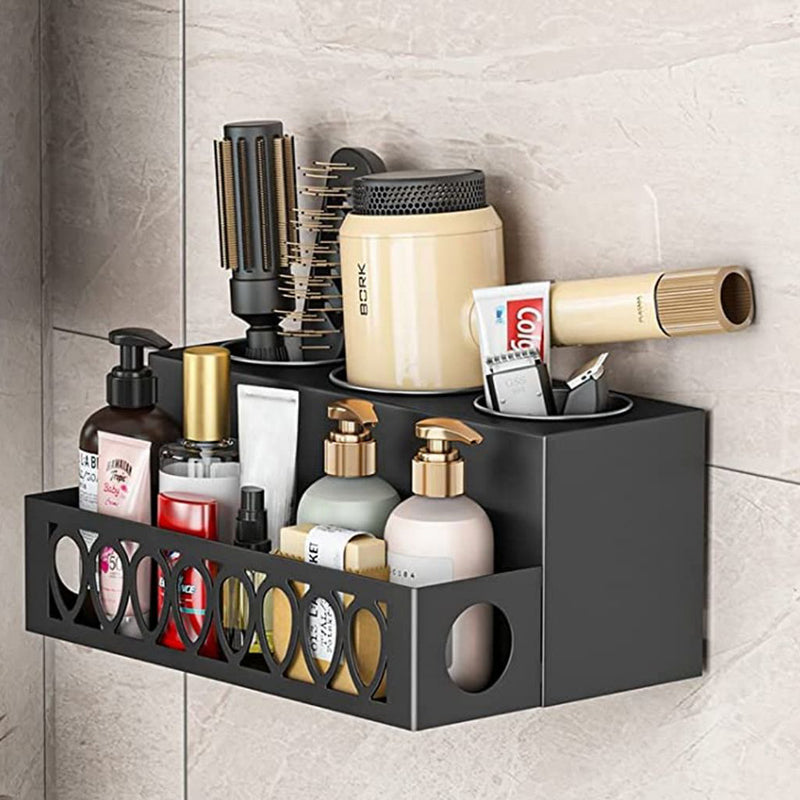 GAOMON Hair Dryer Storage Rack Bracket with 4 Compartments Waterproof