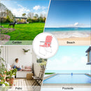 GAOMON 2pcs Beach Chair Steel Tube Bearing 120kg Folding Beach Chair Red White Strips