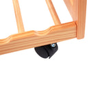 GAOMON Wooden Dining Cart with 2-Drawer Removable Storage Rack Shelf