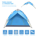 GAOMON Camping Tent 4-side Double-layer Double-door Hydraulic Easy Setup Tent Blue