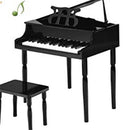 GAOMON Children 30-key Wooden Piano with Music Stand Mechanical Sound Black