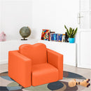 GAOMON Children Sofa 49*32*39cm Rectangular 2-in-1 Sofa and Table Orange