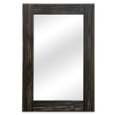GAOMON Rectangular Decorative Mirror Wood Glass Brown