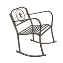 GAOMON Single Rocking Chair Lightweight Flat Tube Bronze Color Chair