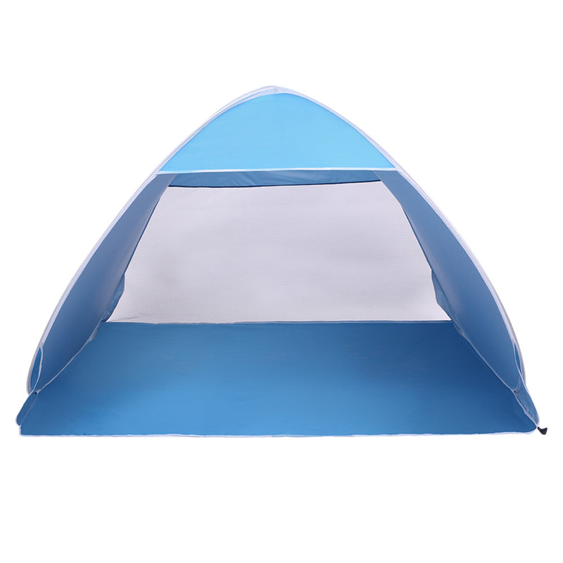 GAOMON Automatic Beach Tent Pop Up Waterproof Breathable Sun Umbrella Blue