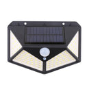 GAOMON 100led Solar Wall Lights Waterproof Motion Sensor Light Black