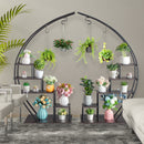 GAOMON 2PCS 5 Layers Semicircle Iron Flower Stand Plant Stand N101