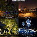 GAOMON 600mAh Solar Lantern Lights for Hanging Table Outdoor Solar Light Blue