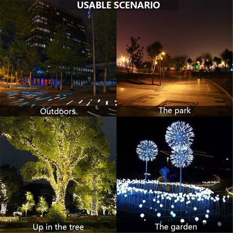 GAOMON 600mAh Solar Lantern Lights for Hanging Table Outdoor Solar Light Blue