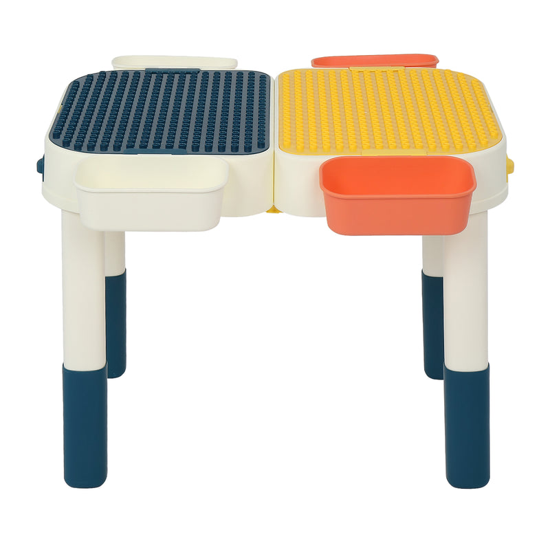 GAOMON Kids Activity Table Set with Building Blocks Foldable Building Block Table Mobile Suitcase