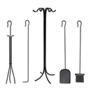 GAOMON Fireplace Stove Tools 5-in-1 Hook Bracket Black