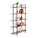 GAOMON 5-tier Bookcase Spacious Vintage Wood Metal Shelf Furniture