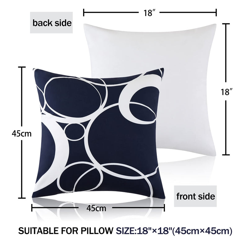 GAOMON Farmhouse Pillow Covers 18x18 Square Pillow Cases
